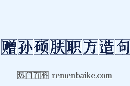 赠孙硕肤职方造句是什么意思的图片